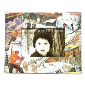   Mia Skiing Postcards Sew Vintage Picture Frame   4x6