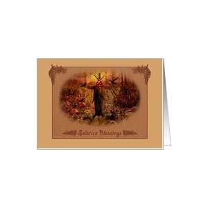  Mabon/Autumn Equinox   Solstice Blessings   Scarecrow Card 