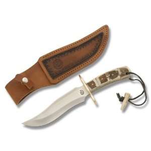  Colt Knives 418 Bowie Fixed Blade Knife with Genuine Stag 