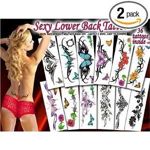  Temporary Tattoos, Lower Back, 36 Count Packages (Pack of 
