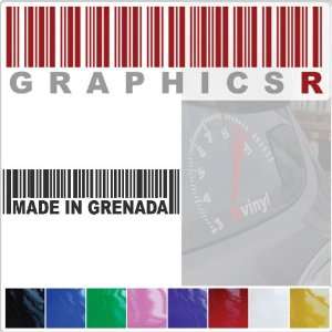   Decal Graphic   Barcode UPC Pride Patriot Made In Grenada A388   Black