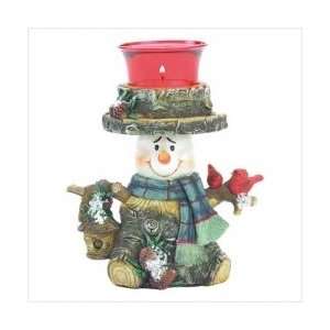  Woodsy Snowman Candleholder   Style 39175