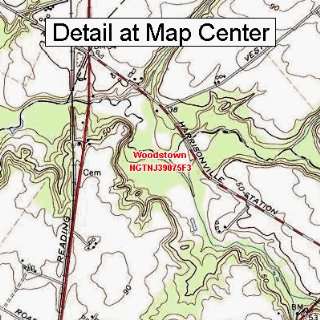  USGS Topographic Quadrangle Map   Woodstown, New Jersey 