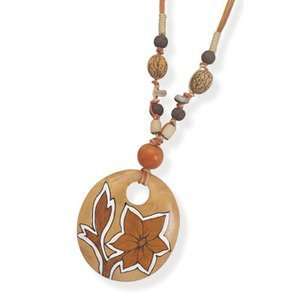  Multicord Buri Seed Wood Bead Fashion Necklace Jewelry