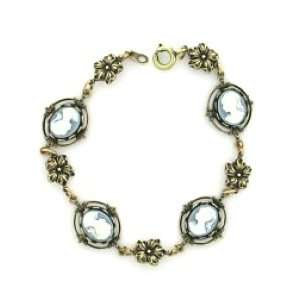   Cameo Bracelet   Vintage Style Antique Blue Cameo Womens Jewelry