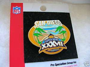 Sports Collectors Pin San Diego XXXVII Super Bowl NEW  