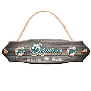  NFL Miami Dolphins Fence Wood Sign