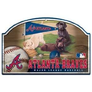  MLB Atlanta Braves Sign   Wood Style