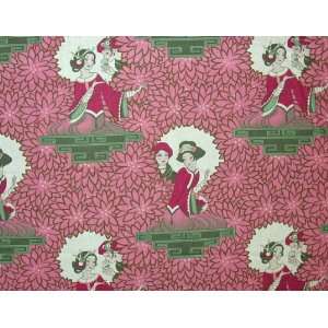  45 Wide Empress Woo Vignette Raspberry Fabric By The 