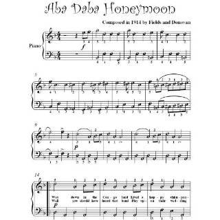 Aba Daba Honeymoon Easy Piano Sheet Music by Fields and Donovan 