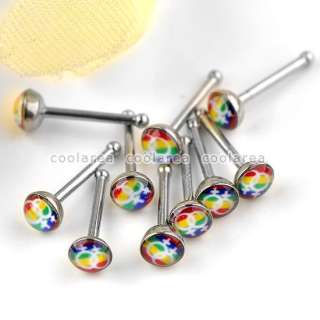 gauge 20g 0 8mm top size approx 3x3x2mm material stainless