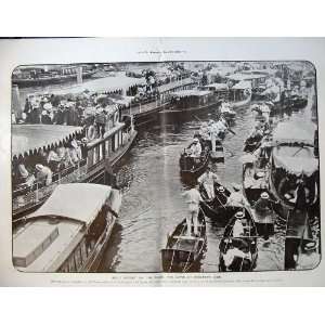 1906 Ascot River BoulterS Lock Boats Thames People