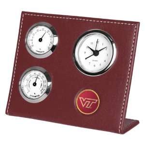  Virginia Tech Hokies Maroon Weather Clock Sports 