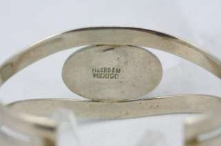 Alpaca Mexican Jewelry Abalone MOP Cuff Bracelet  