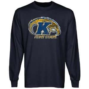  Kent State Golden Flashes Distressed Primary Long Sleeve T 