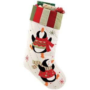  Embroidered Penguin Christmas Stocking