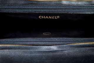Chanel Black Lambskin Leather Vintage Tote Bag NR  