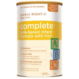   Right Baby Care Complete Milk Based Infant Formula With Iron 4.3 OZ
