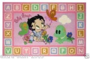Betty Boop Alphabet 19x29 Pink Baby Girl Area Rug NEW  