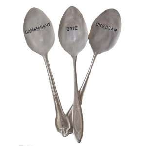   Silver Spoon Cheese Markers Cheddar Brie and Camembert Made in the USA
