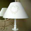 Heart linen lampshade 26cm