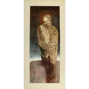 1905 Print Harpy Winged Bird Woman Fernand Khnopff   Original Print
