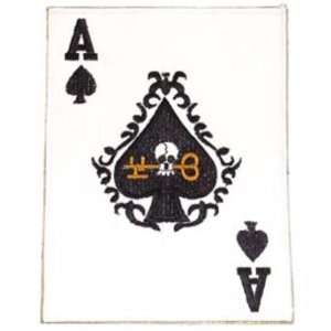  Ace of Spades Card Patch 6 x 4 1/2 Patio, Lawn & Garden