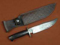 Vintage Custom Made Hunting Fighting Damascus Blade Knife  