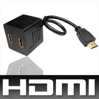 HDMI Male To 2x HDMI Female Y Splitter Adapter Cable  