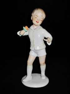 Wallendorf Figurine, Little Boy, Germany Vintage MINT  