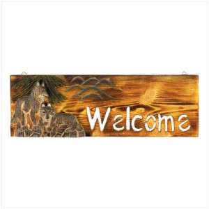 19 WOLF/WOLVES Wood Carving WELCOME SIGN~Lodge Decor  