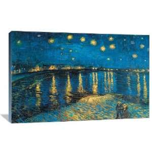 Night at the Rhone   Gallery Wrapped Canvas   Museum Quality  Size 30 