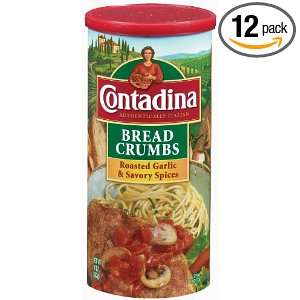 Contadina Bread Crumbs, Roasted Garlic, 10 Ounce Packages (Pack of 12)