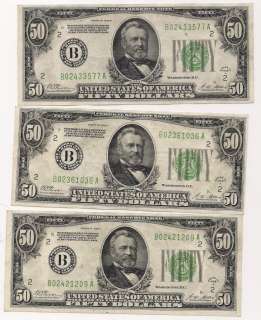 Series 1928 A $50 Fifty Dollar Bill in AU FRN  