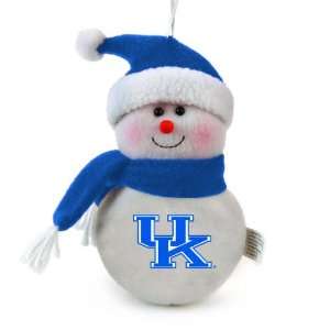 Pack of 3 NCAA Kentucky Wildcats Plush Snowman Christmas Ornaments 6 