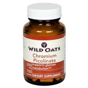  Wild Oats Chromium Picolinate, 200mcg, Capsules, 100 