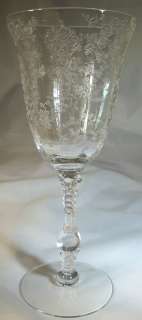 CAMBRIDGE ROSE POINT CRYSTAL #3121 10 OUNCE TALL WATER GOBLET  