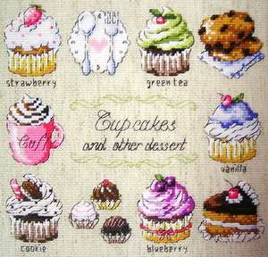 CROSS STITCH Leaflet Cup Cake and other dessert (3131)  