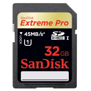 SanDisk Extreme Pro SDHC 45MB/s 32GB SD Memory Card  
