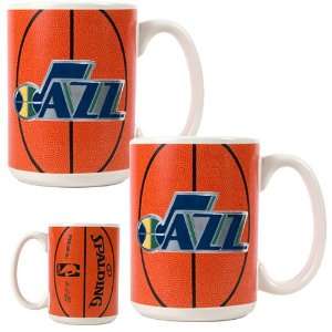  Utah Jazz 2pc Ceramic Gameball Coffee Mug Set Kitchen 