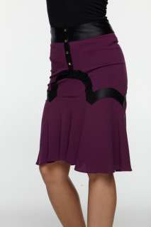 New $1285 Roberto Cavalli Women Flared Skirt Violet 42  