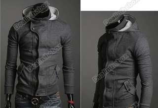 New Smart Mens Slim Top Designed Sexy Hoody Jacket Coat 2 colors 3 