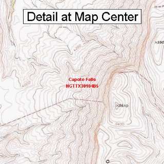  USGS Topographic Quadrangle Map   Capote Falls, Texas 