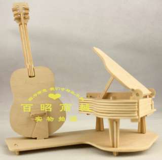 3D Wooden Puzzle Guitar & Piano model kit  