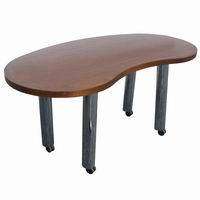 helikon vintage wood chrome table desk wood construction top desk top 