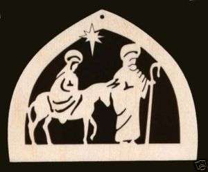 Mary and Joseph Ornament Unfinished Craft Wood #1200 4  