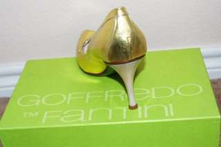 New Goffredo Fantini Womens Gold Pump Shoes 11 $375 41  