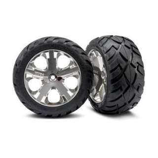 Traxxas 3773 R All Star Whls Chrme,Anacnda Tire(2)Elec 020334377302 