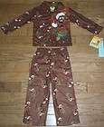 NWT Scooby Doo Christmas Brown 2 pc Winter Long Sleeve Pajamas Boys 