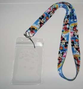   Mouse Lanyard Disney Vacation Pin ID Fast Pass Park Holder Childs Kids
